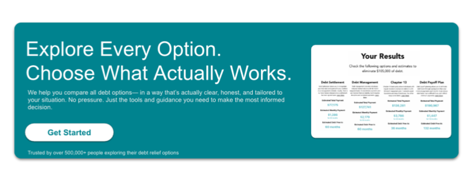 Explore Every Option - Compare debt relief options